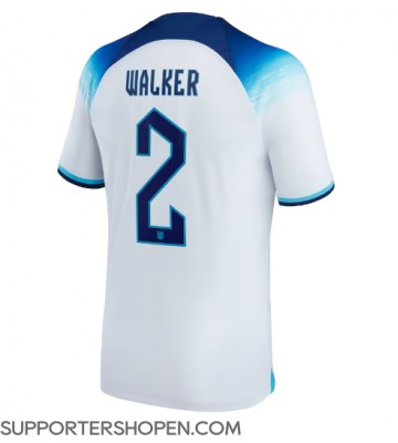 England Kyle Walker #2 Hemma Matchtröja VM 2022 Kortärmad